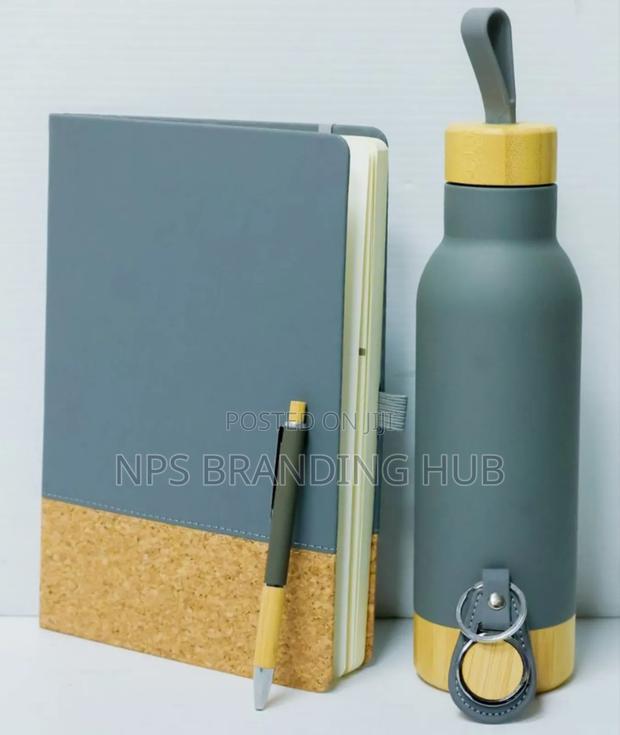 Midnight Bamboo Gift Set,Diary,Metal Pen, Keychain,Water Bottle. - thumbnail 2
