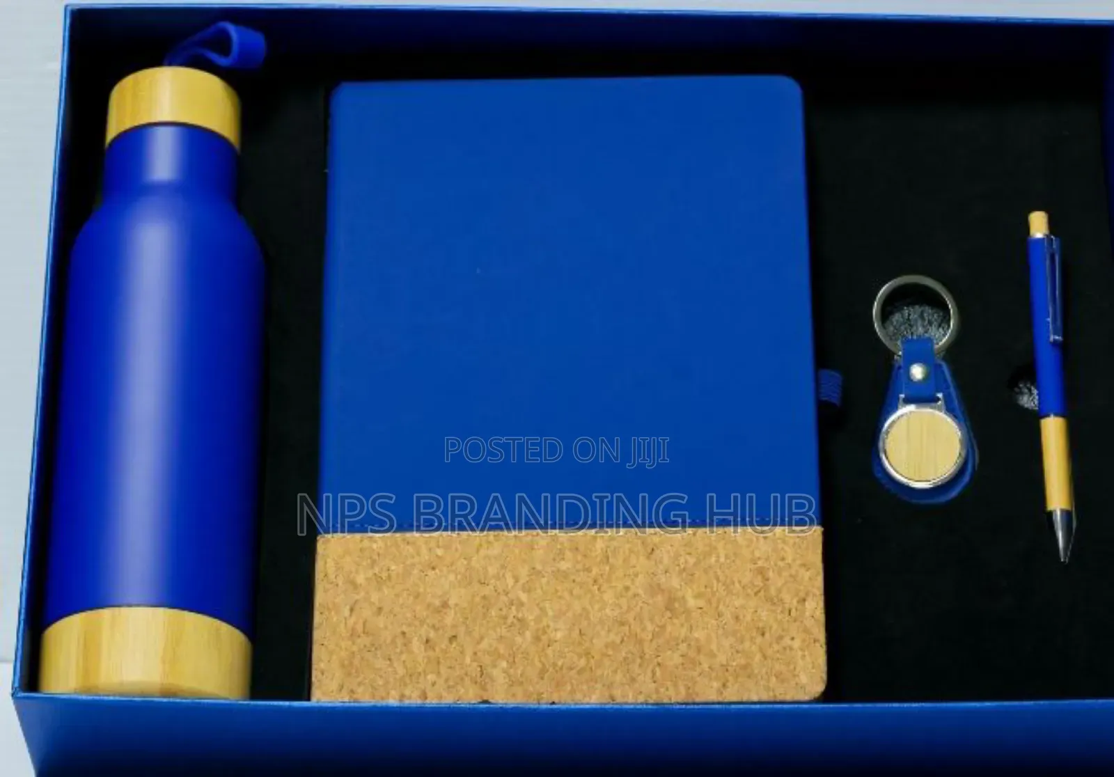 Midnight Bamboo Gift Set,Diary,Metal Pen, Keychain,Water Bottle.