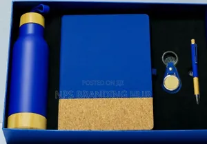 Midnight Bamboo Gift Set,Diary,Metal Pen, Keychain,Water Bottle.