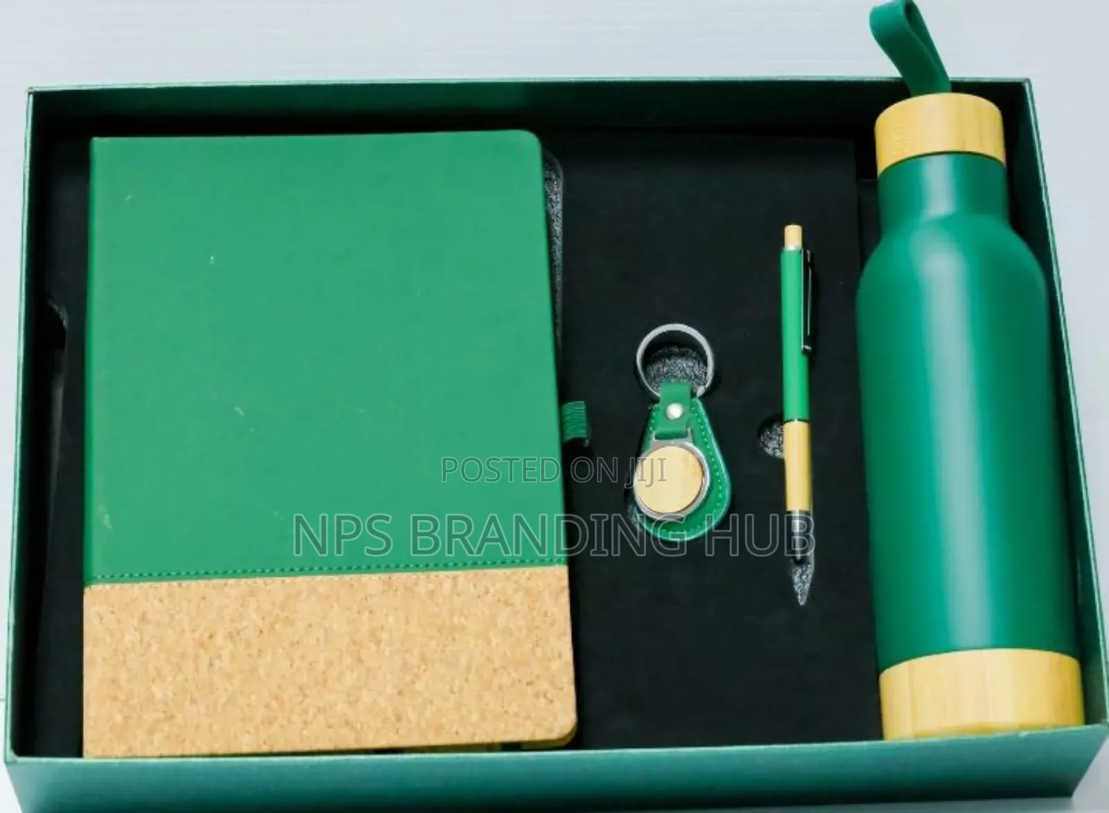 Midnight Bamboo Gift Set,Diary,Metal Pen, Keychain,Water Bottle.