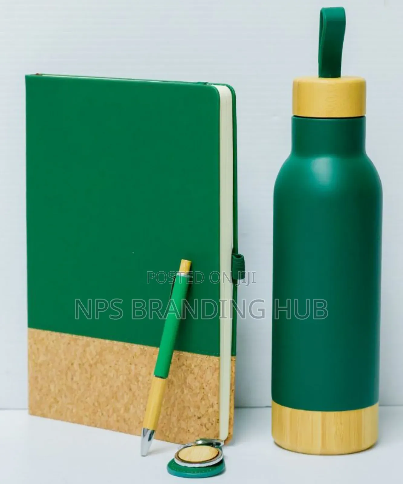 Midnight Bamboo Gift Set,Diary,Metal Pen, Keychain,Water Bottle.