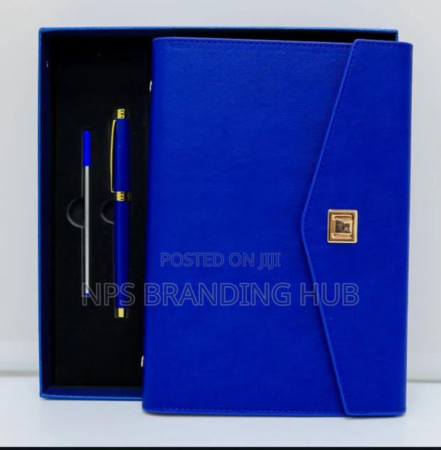 Executive Gift Set a Leather Notebook a Matching Pen. - thumbnail 2