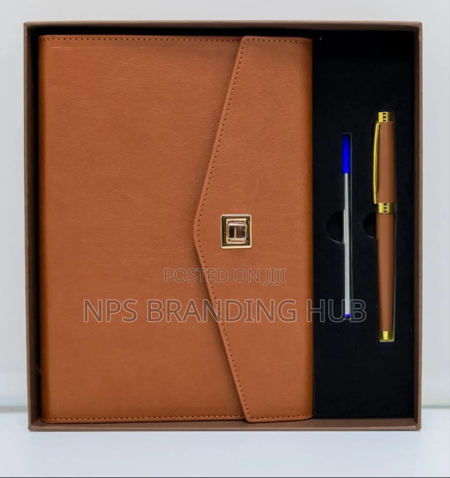 Executive Gift Set a Leather Notebook a Matching Pen.