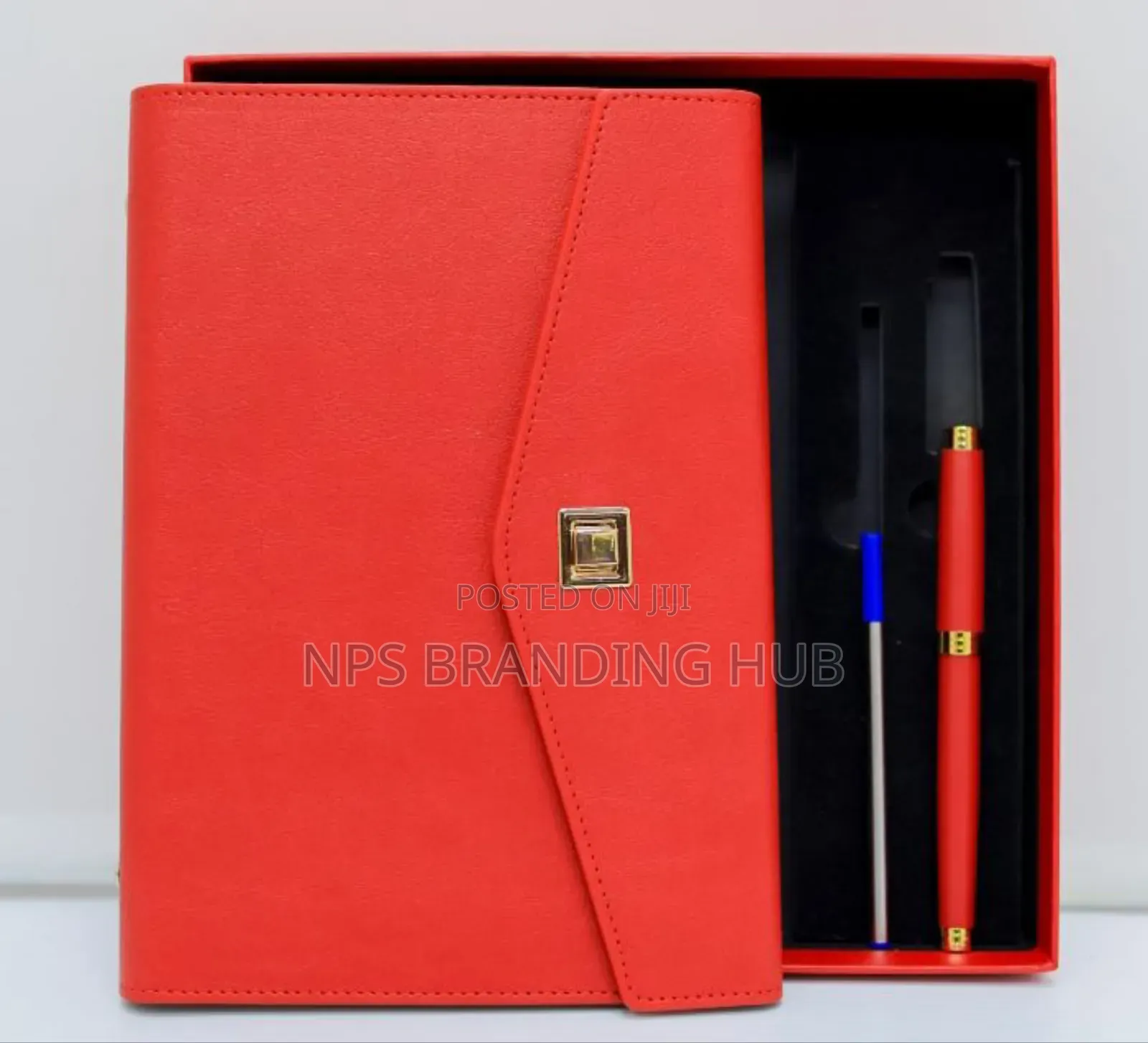 Executive Gift Set a Leather Notebook a Matching Pen.
