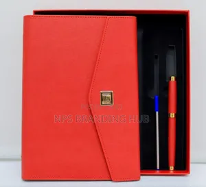 Executive Gift Set a Leather Notebook a Matching Pen.