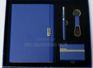 4-in-1 Business Gift Set Features a Notebook,Pen, Keyholder,Cardholder