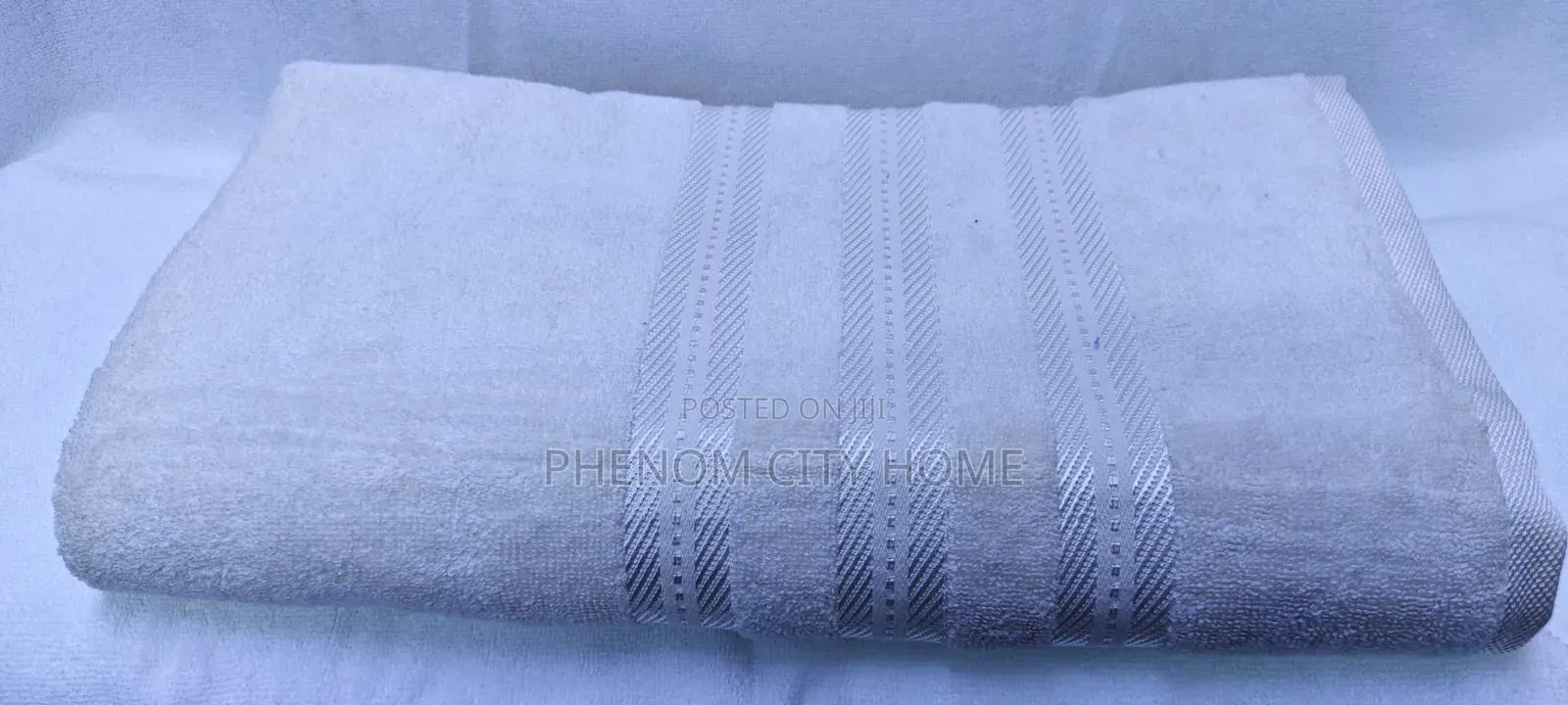 High End White His Large Towels