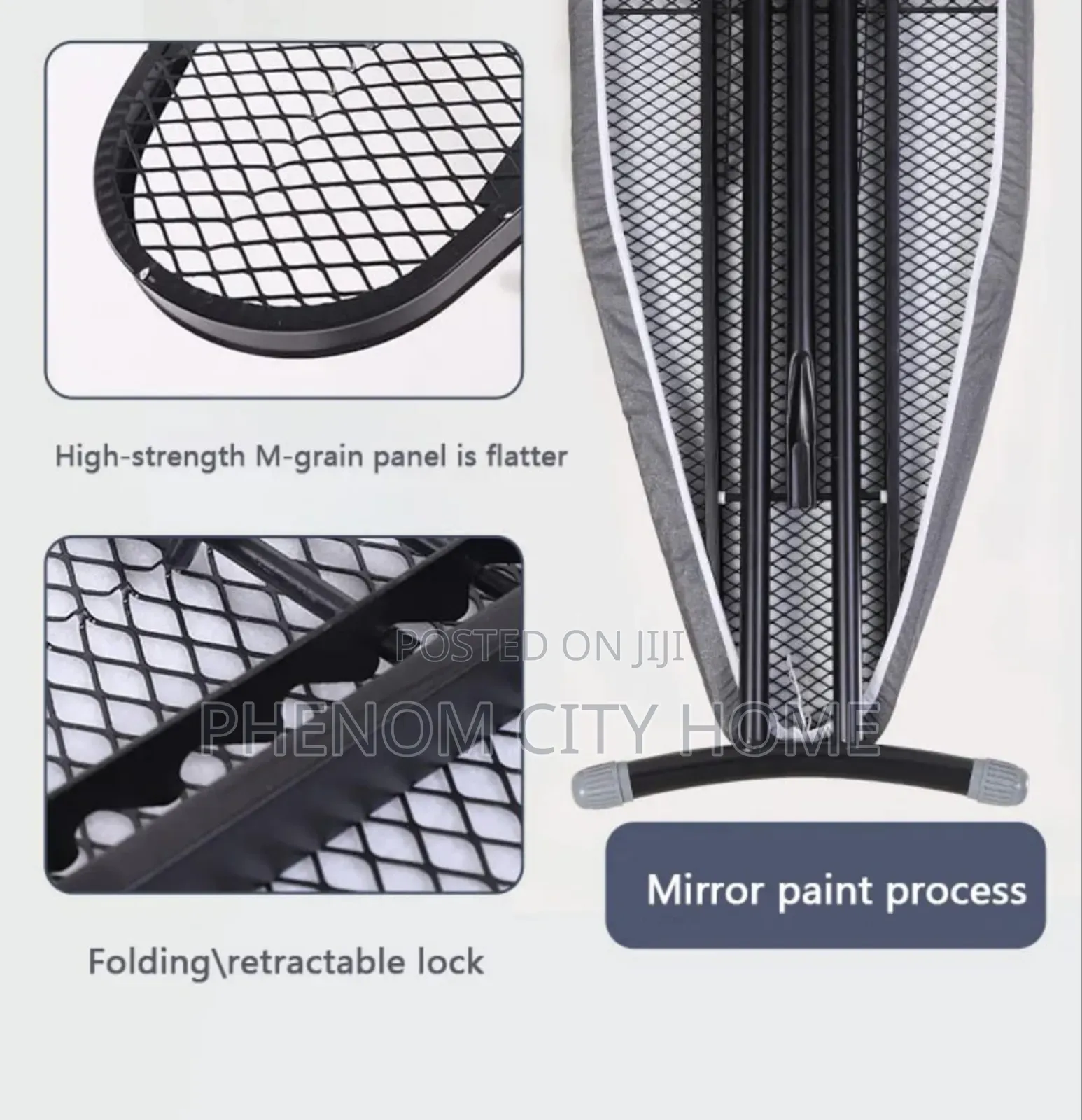Black Quality Metallic Ironing Board