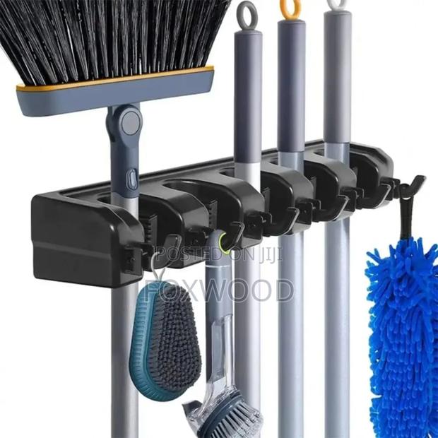 Broom Mop Holder Tidy Organizer, Wall Mounted - thumbnail 3
