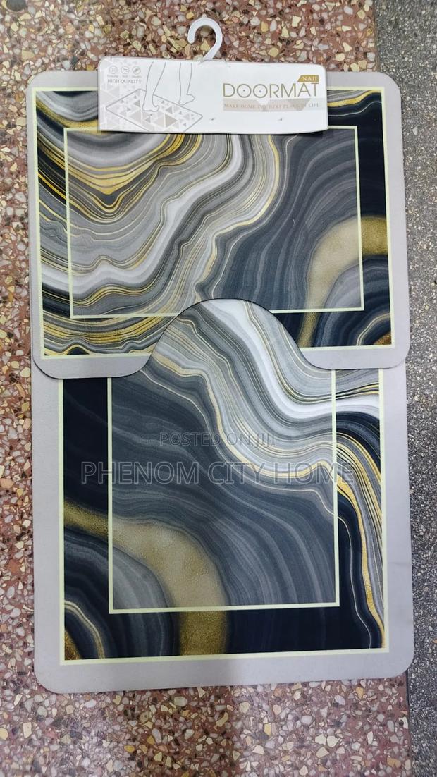 2pc Marble Toilet Mats - thumbnail 2