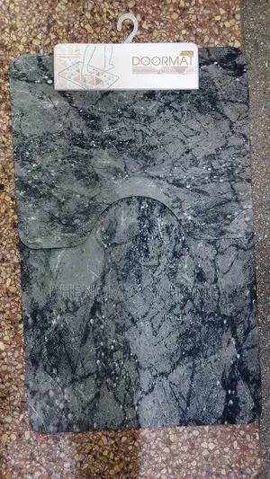 Rubber Bottom 2pc Toilet Mats