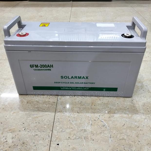 Solarmax 200ah Heavy Duty Gel Battery for Tv 43" , Music and Lights