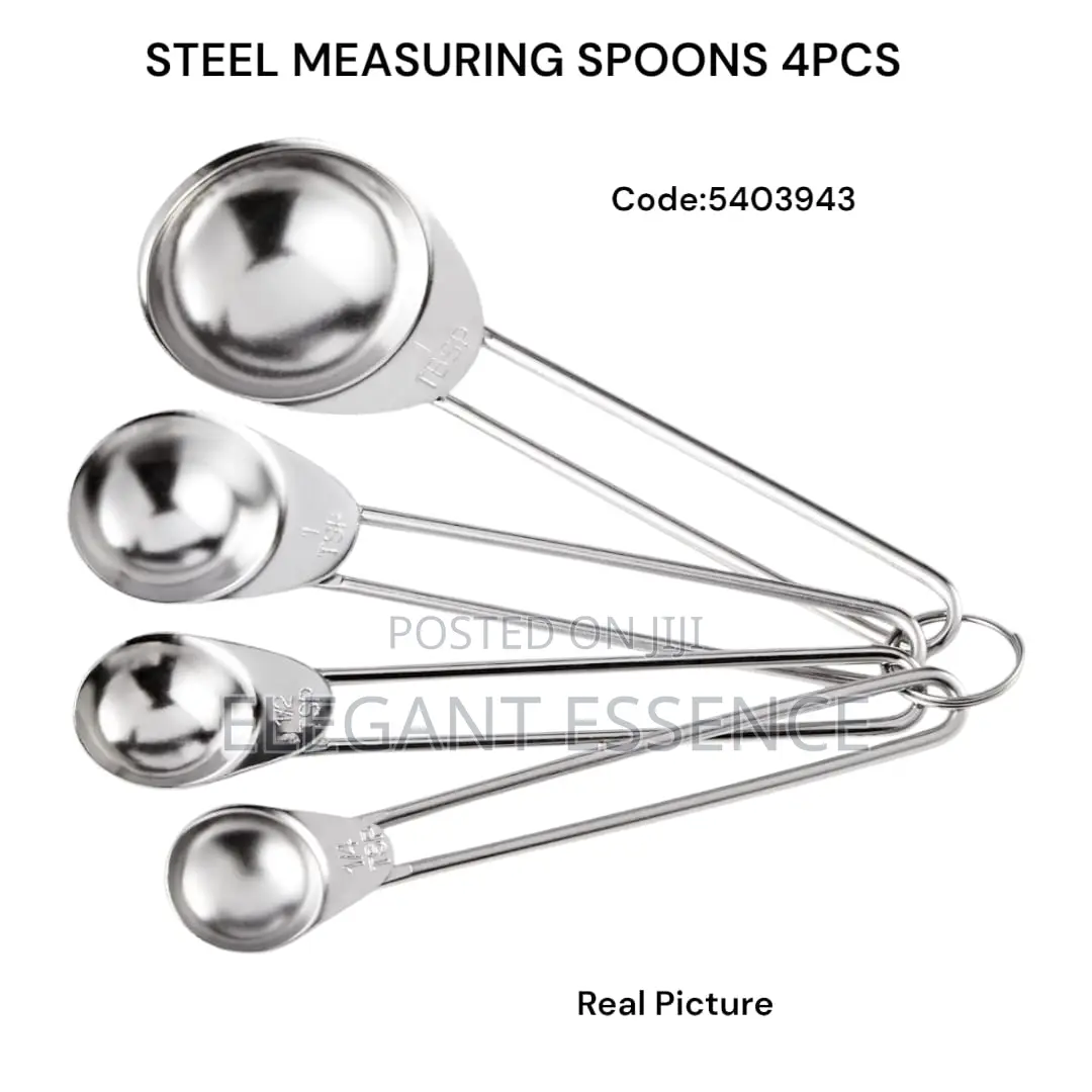 Steel Measuring Spoons – 4pcs Set