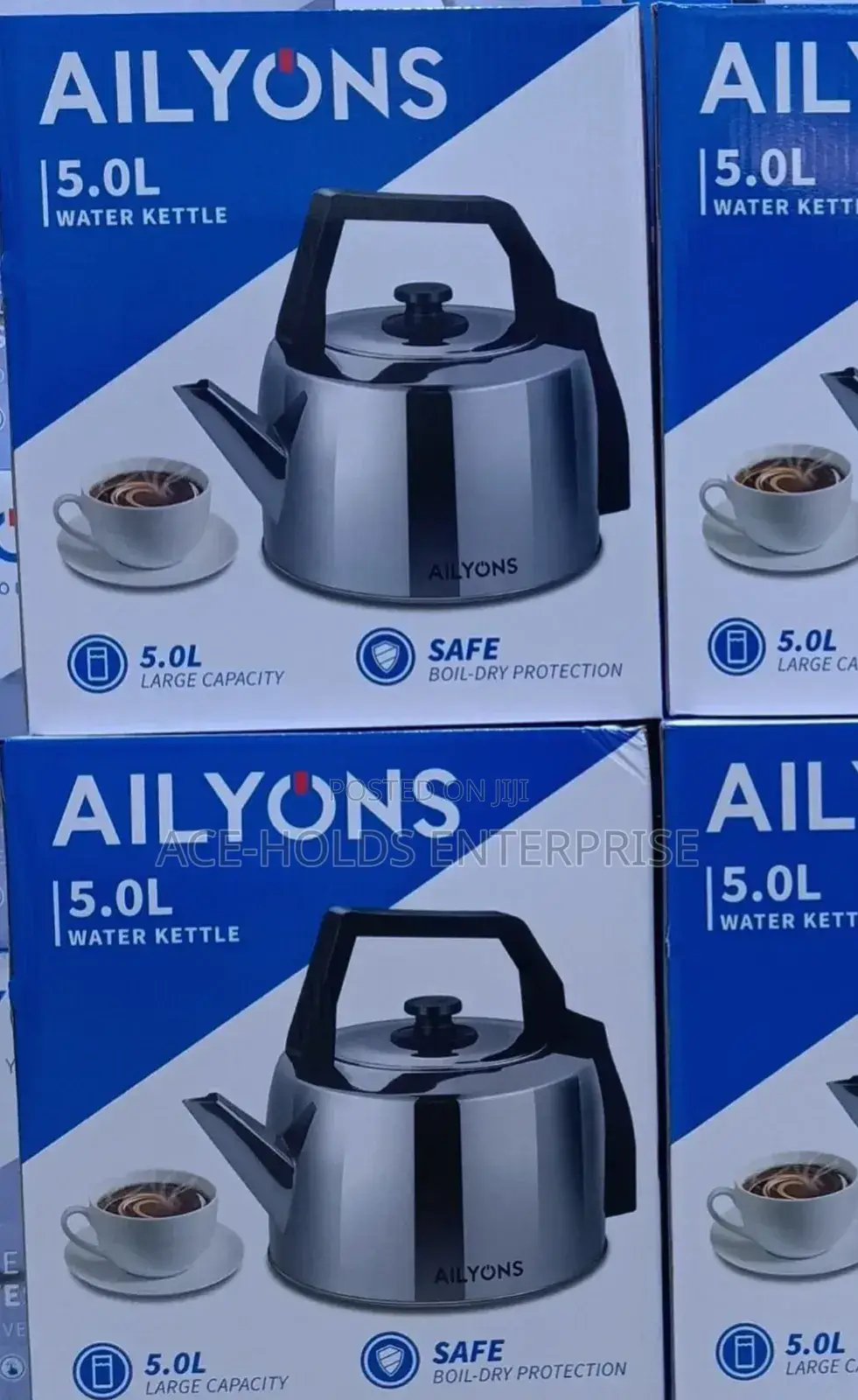 Ailyons 5.0l Stainless Steel Electric Kettle – Big Capacity, Fast Boil