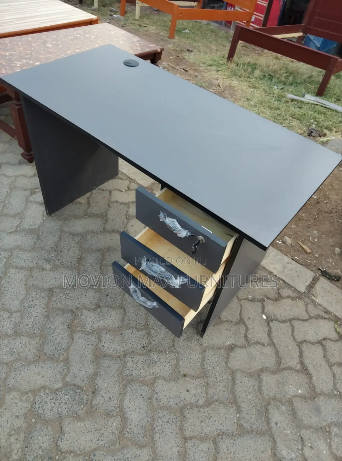 Gray Compact Office Desk