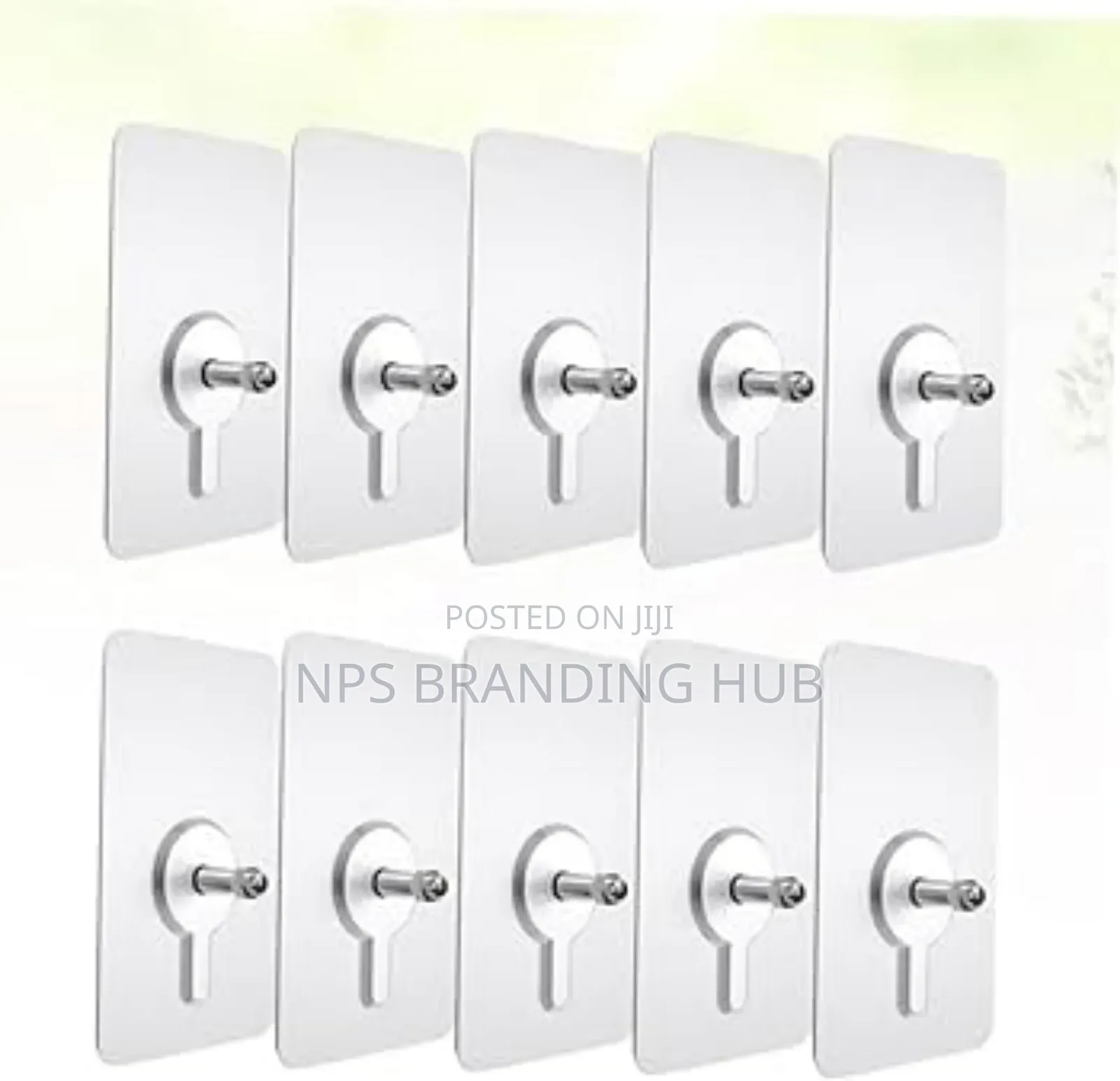 10pcs Strong Adhesive Sticky Wall Hook With Screw Cn