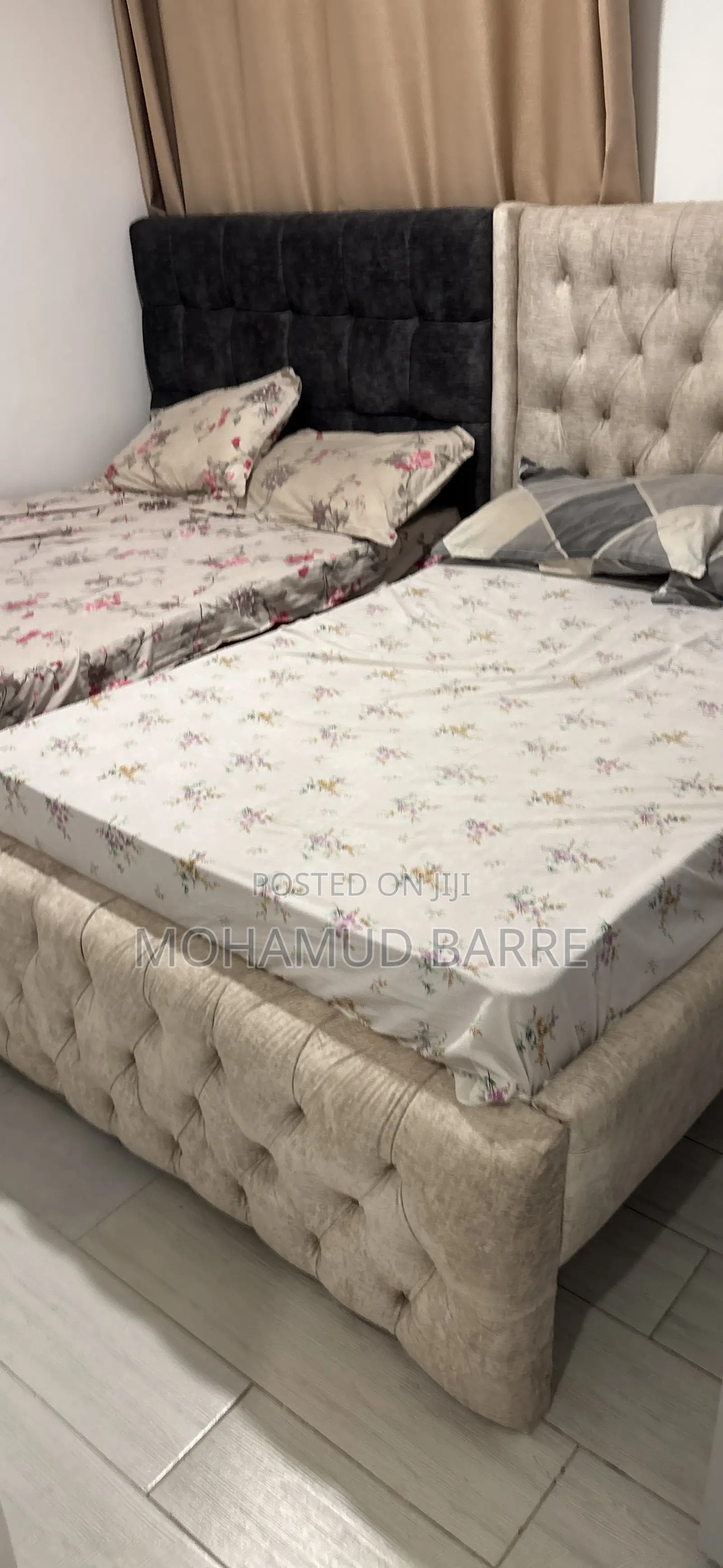 2 Full Beds With Bedsets