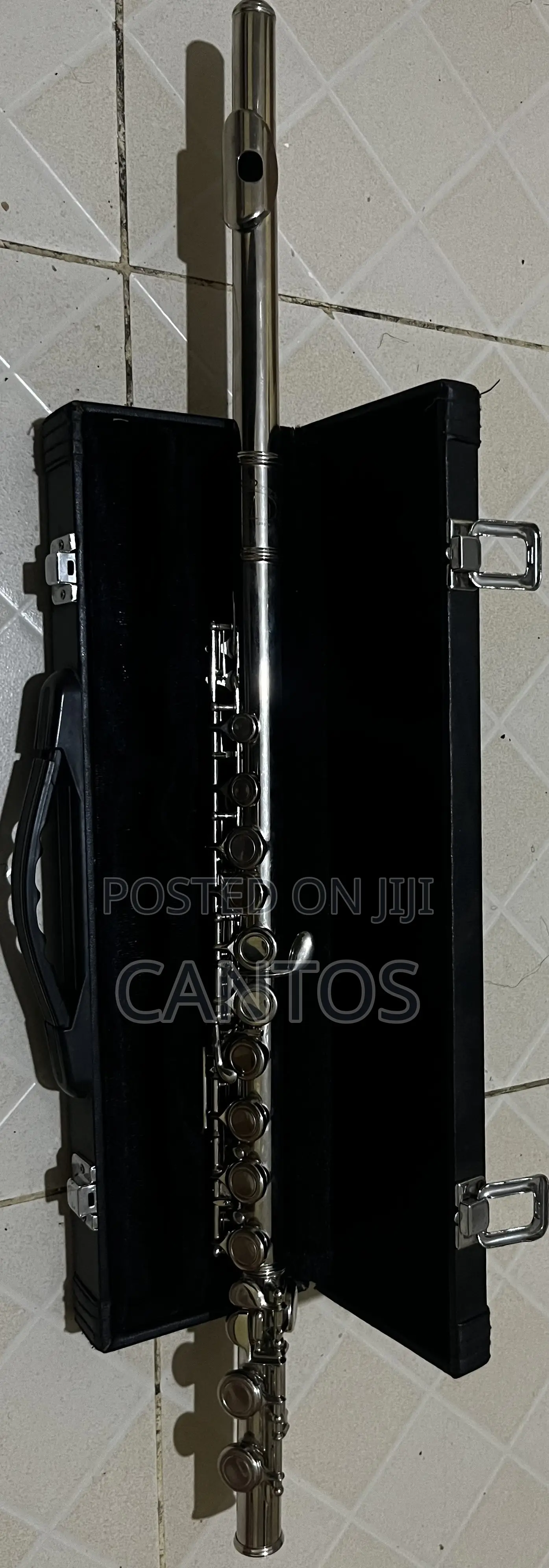 Silver-Colored Flute With Case – Good Condition – London Engraved