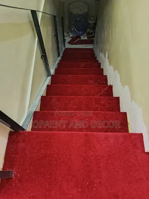 Stairs Floor Covering Red Wall to Wall Carpets