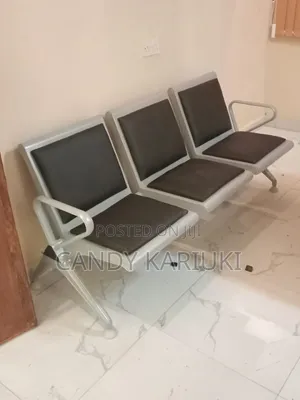 Heavy Duty Black Waiting Linked Bench