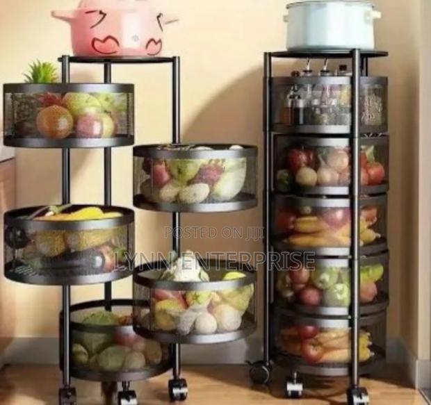 *Round Fruit Rack With Wheels