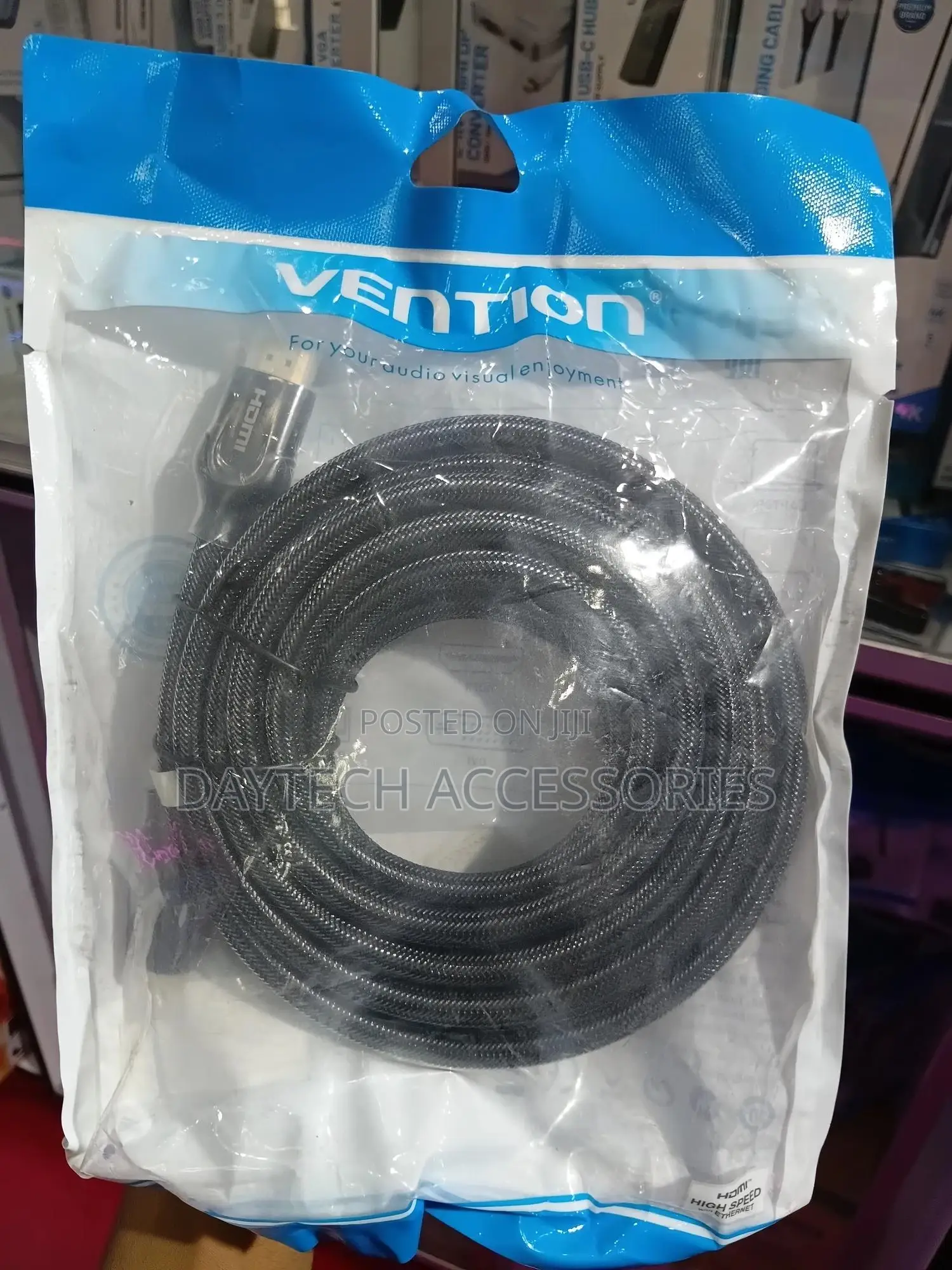Vention Nylon Braided Hdmi Cable 5m - Black