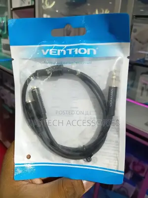 Vention 3.5mm Male to 2*3.5mm Female Stereo Splitter Cable 0.3m Black
