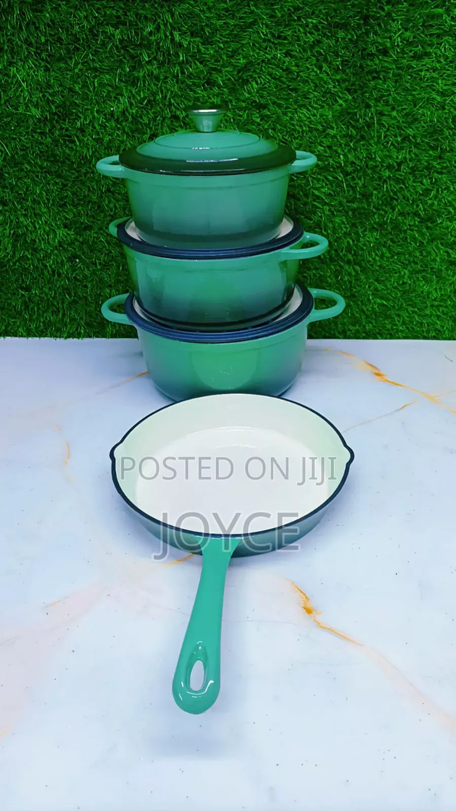 7 PCS Enameled Cast Iron Cookware Set
