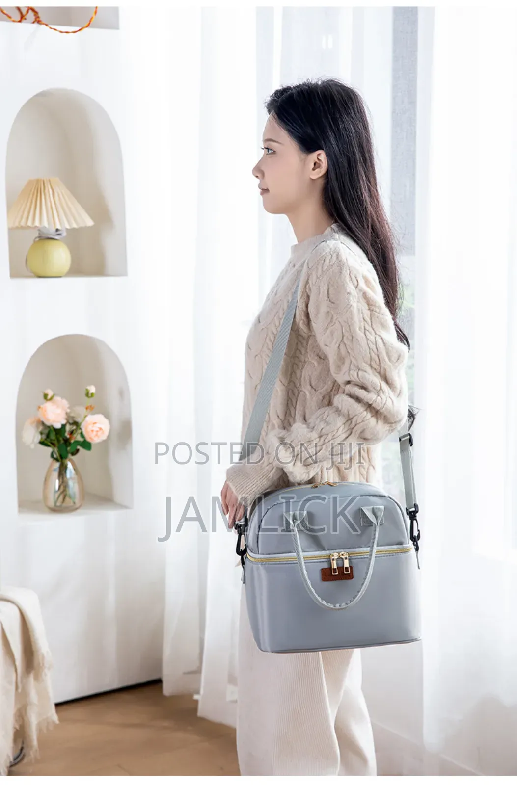 Double Layer Insulated Lunch Bag With Removable Strap - Av