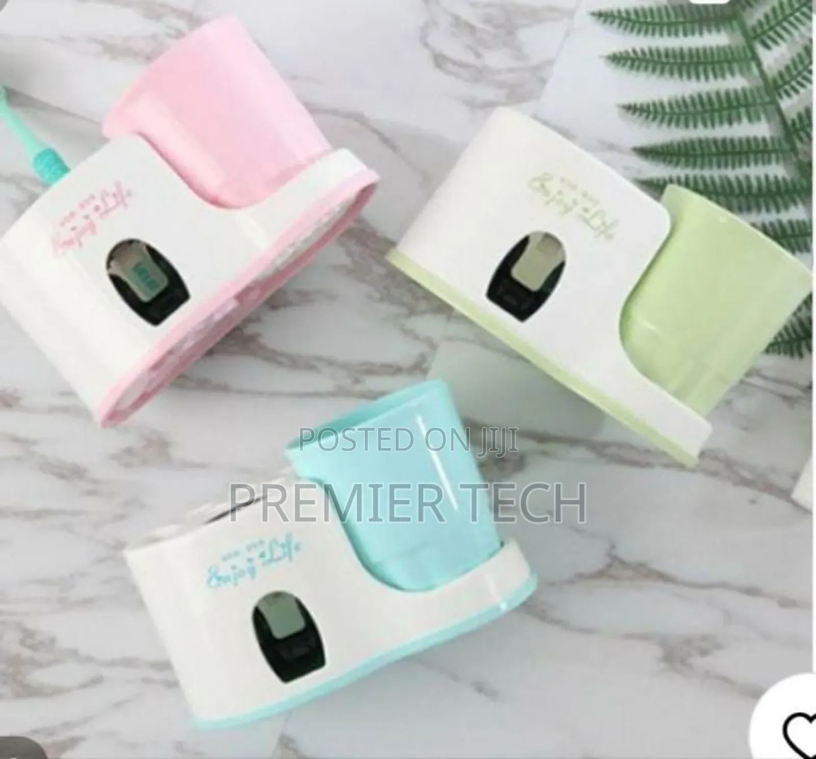 *Toothbrush Holder With Toothpaste Dispenser