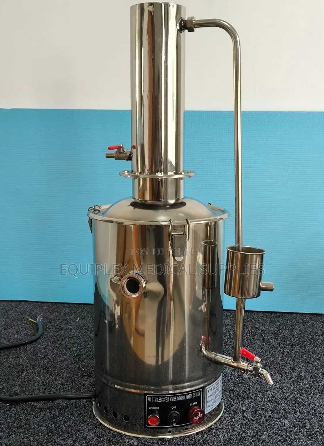 10 Liters/Hour Electric Lab Water Distiller (Stainless Steel)
