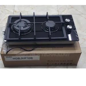 Haier Glass Inbuilt 2 Burner With Wok Burner Hob Cooker 