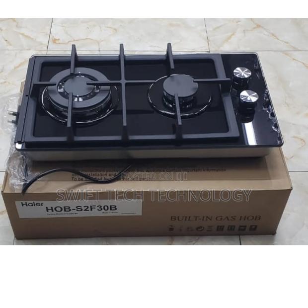 Haier Glass Inbuilt 2 Burner With Wok Burner Hob Cooker 