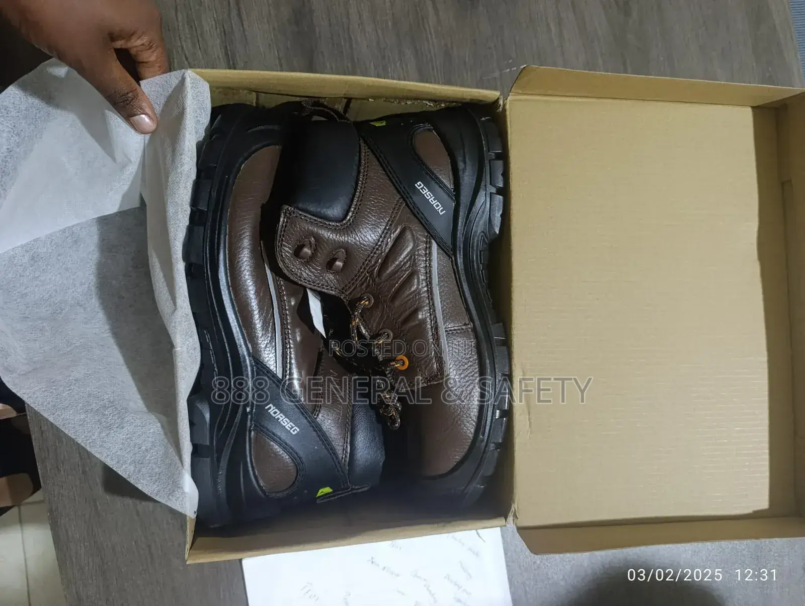 High Standard Safety Shoes -Brown Colour