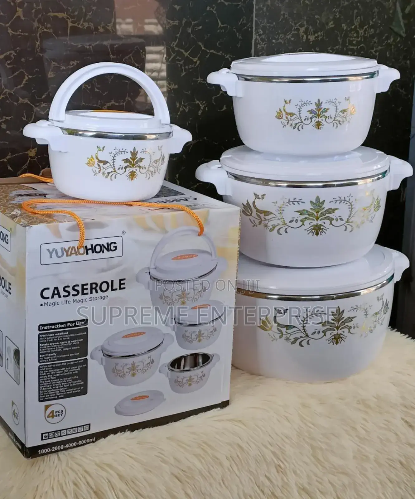 White Casserole Hotpot 4pcs