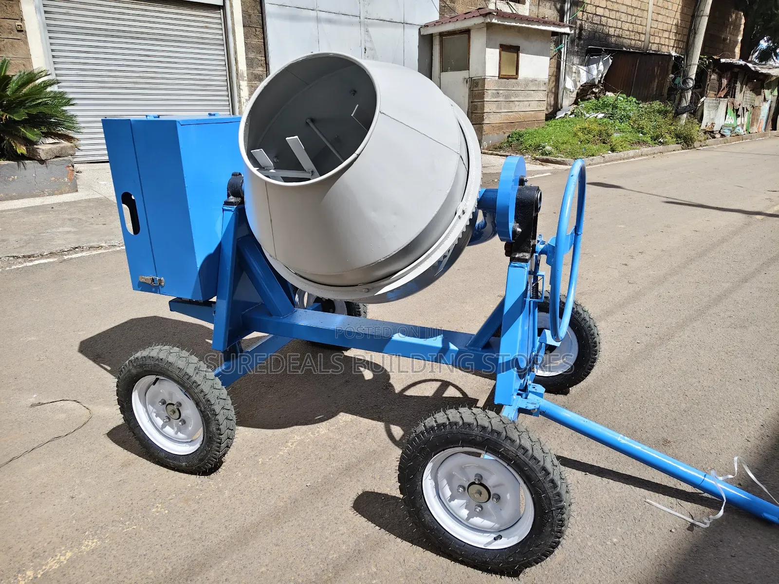 4-Wheeled Aico Concrete Mixer 400ltrs Drum Capacity.