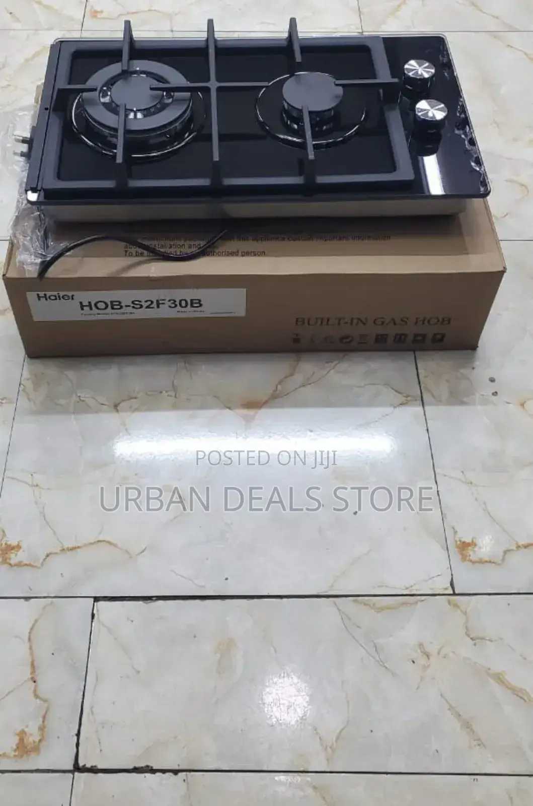 Haier Glass Inbuilt 2 Burner With Wok Burner Hob Cooker Model S2f 30b