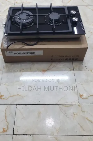 Haier Glass Inbuilt 2 Burner With Wok Burner Hob Cooker Model S2f 30b