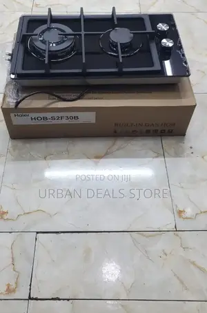 Haier Glass Inbuilt 2 Burner With Wok Burner Hob Cooker Model S2f 30b
