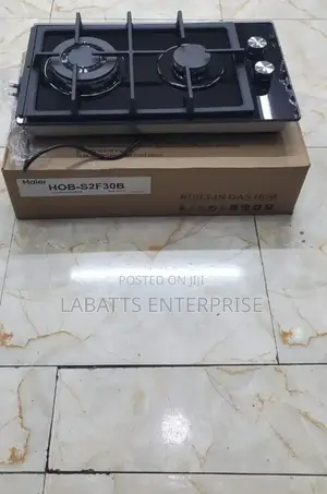 Haier Glass Inbuilt 2 Burner With Wok Burner Hob Cooker Model S2f 30b