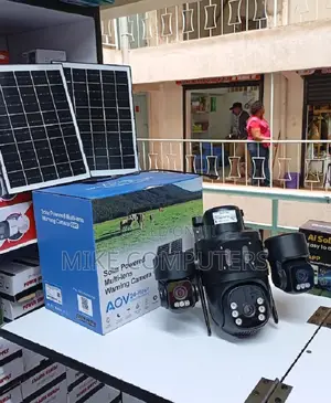 Three Screens Camera Solar Powered - (Pir Human Detection,