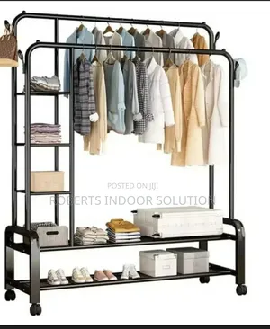More Space, More Style - Double Rail Clothes Rack Stand