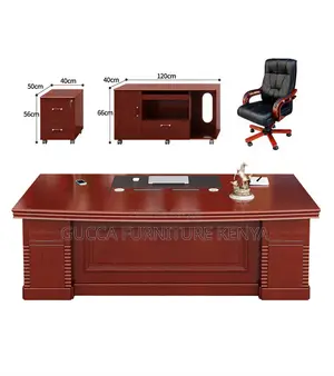 160cm Executive Mahogany L-Shaped Boss Desk