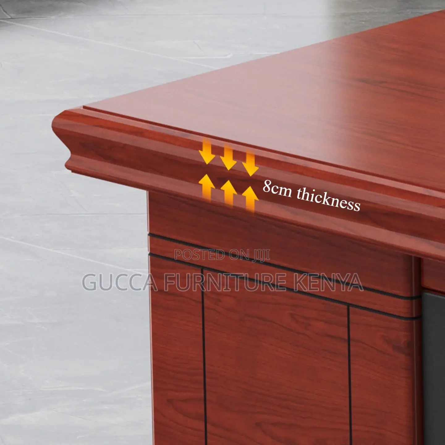 160cm Executive Mahogany L-Shaped Boss Desk