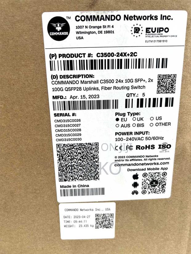 C3500-24xcommando Marshall C3500 24x10g Sfp+ Ac+D Fiber Routing Switch - thumbnail 3