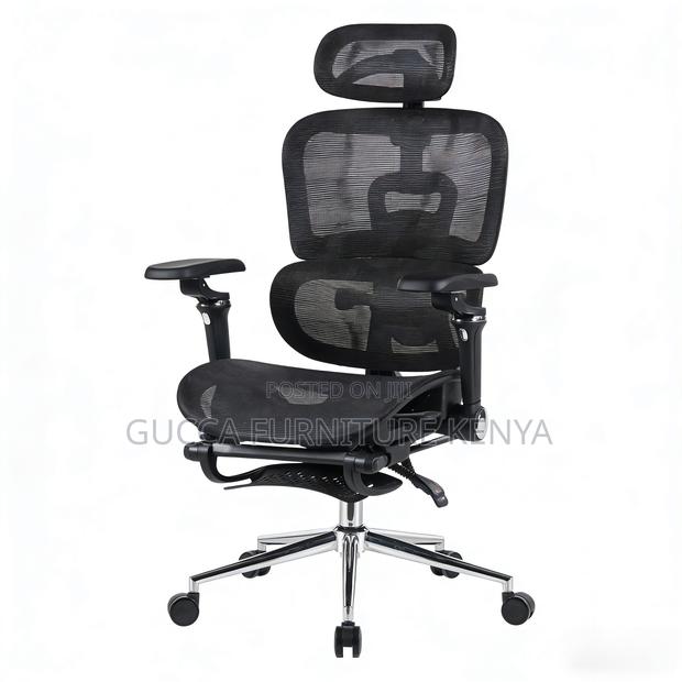 Executive Orthopedic Full Mesh Seat With Footrest - thumbnail 9