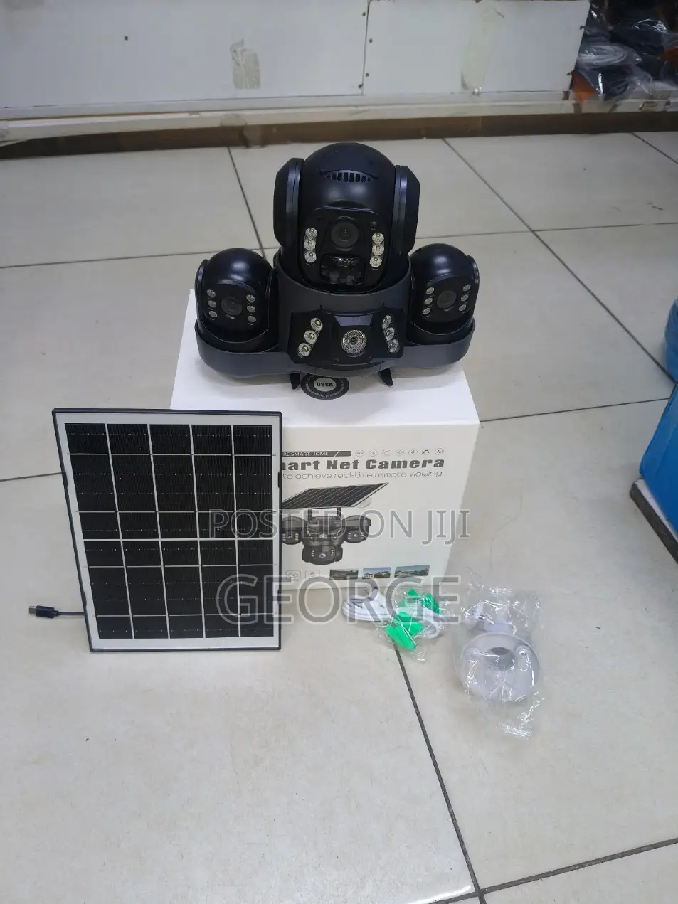 Solar Wifi Triple Lens Camera Remote Phone View