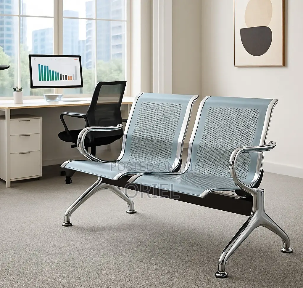 Office Bench : 2-Seater Office Unpadded Waiting Bench
