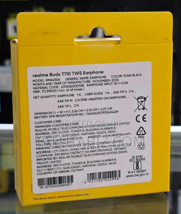 Realme Buds T110 Wireless Earphone. - thumbnail 2