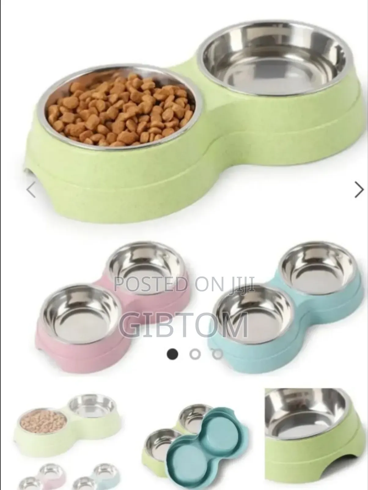 Stainless Steel Double Dog and Cat Feeding Bowl
